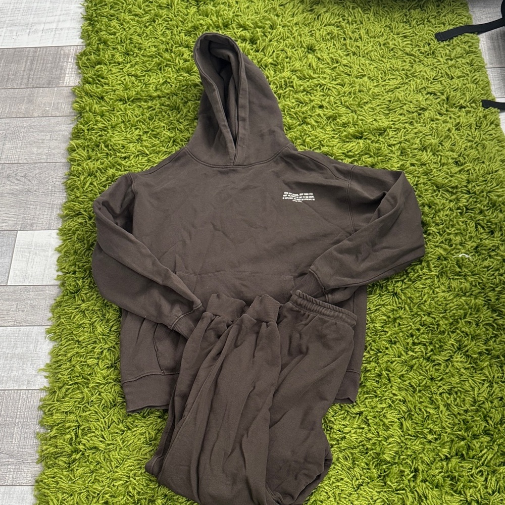 Zara Kids Brown Matching Hoodie Set